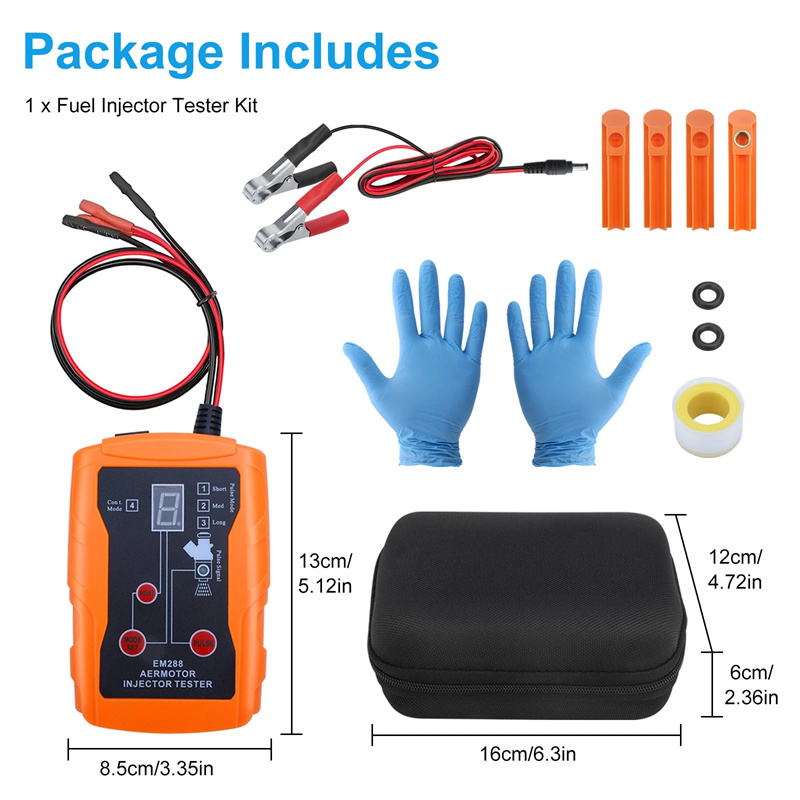 Fuel Injector Tester - เครื่องทดสอบหัวฉีดน้ำมันเชื้อเพลิง 12V รุ่นใหม่ที่ได้รับการอัพเกรด พร้อมเครื่องมือทำความสะอาดแบบ DIY ทดสอบหัวฉีดสองตัวพร้อมกัน